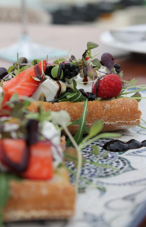 Imagen Tosta pan de cristal con Burrata